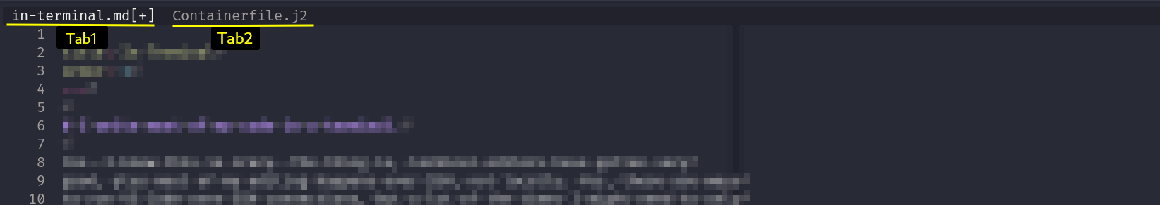 Helix with multiple buffers open at once